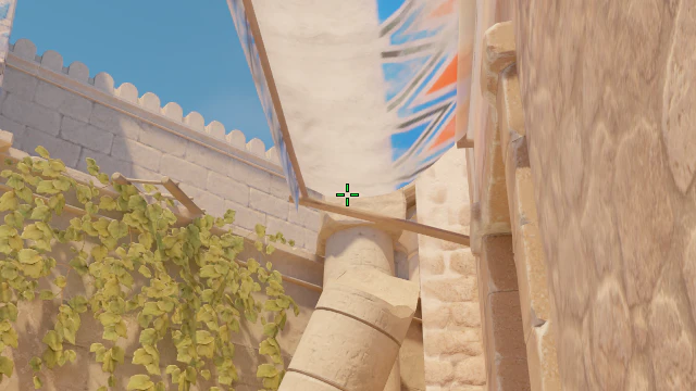 Where to aim before releasing the throw