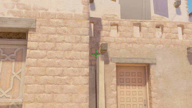Where to aim before releasing the throw