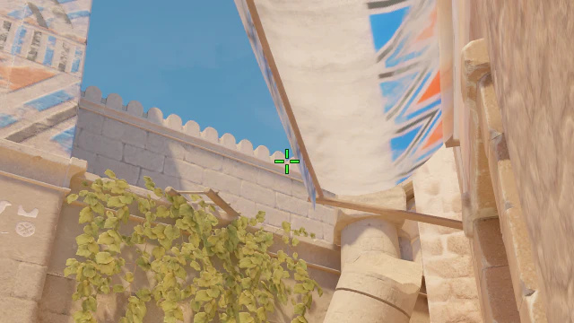 Where to aim before releasing the throw