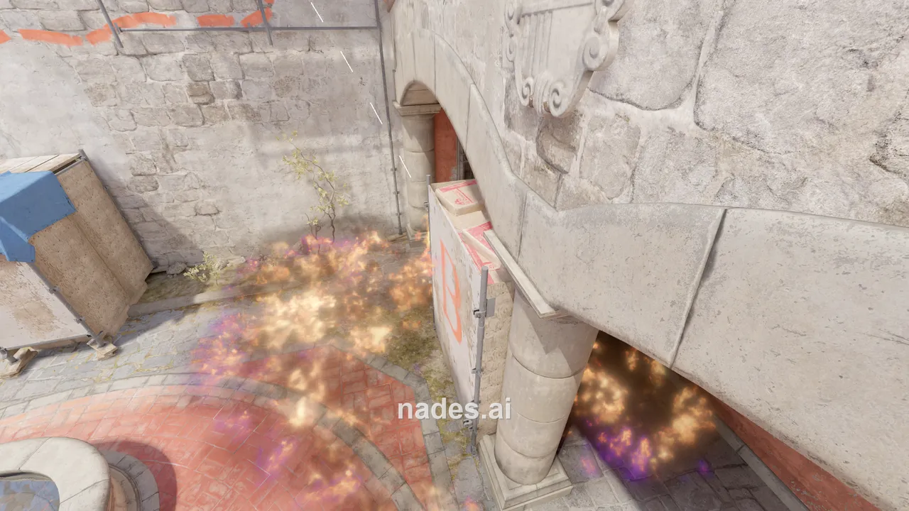 Inferno: molotov en New Box desde Car (Jumpthrow) — dónde cae