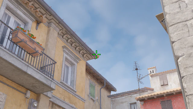 Where to aim before releasing the throw