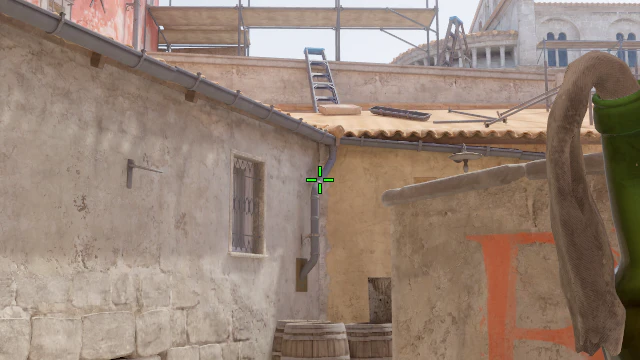 Where to aim before releasing the throw