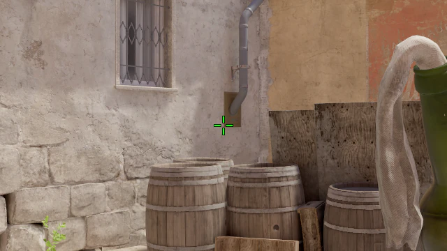 Where to aim before releasing the throw