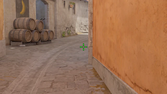Where to aim before releasing the throw