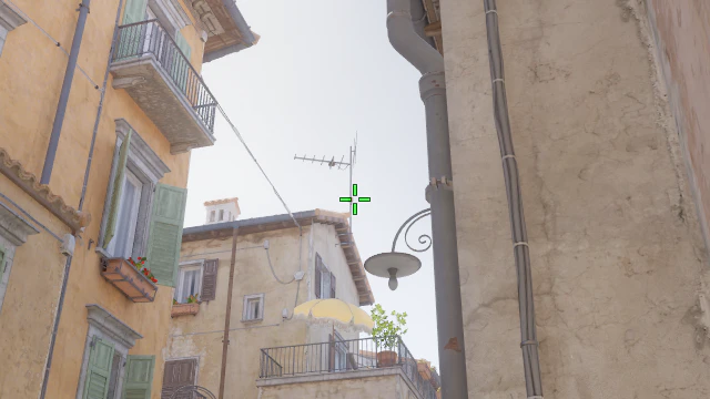 Where to aim before releasing the throw