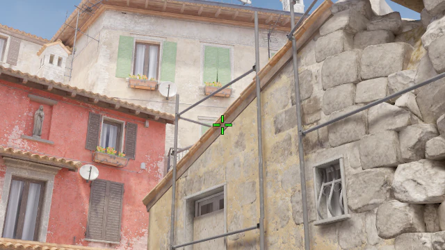 Where to aim before releasing the throw