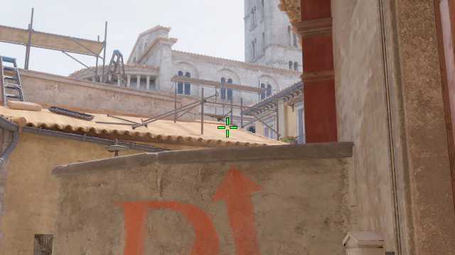 Where to aim before releasing the throw