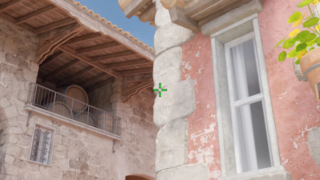 Where to aim before releasing the throw