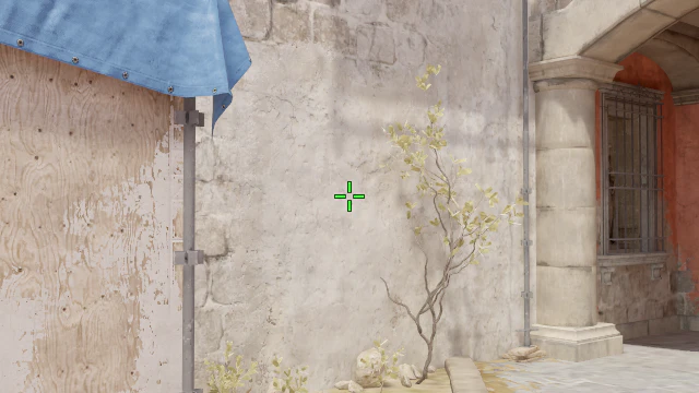 Where to aim before releasing the throw