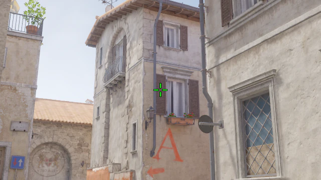 Where to aim before releasing the throw
