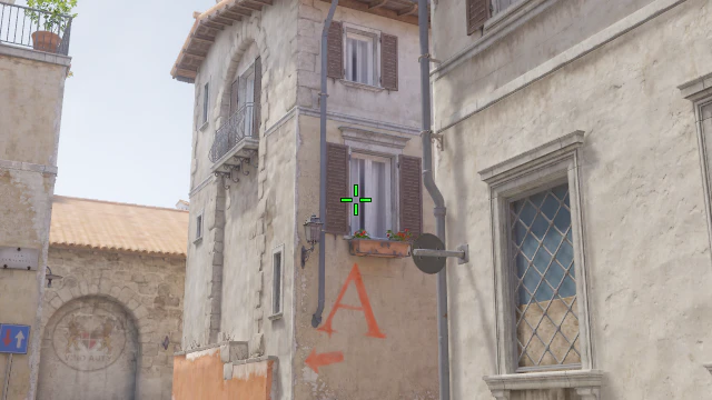 Where to aim before releasing the throw