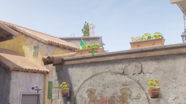 Where to aim before releasing the throw