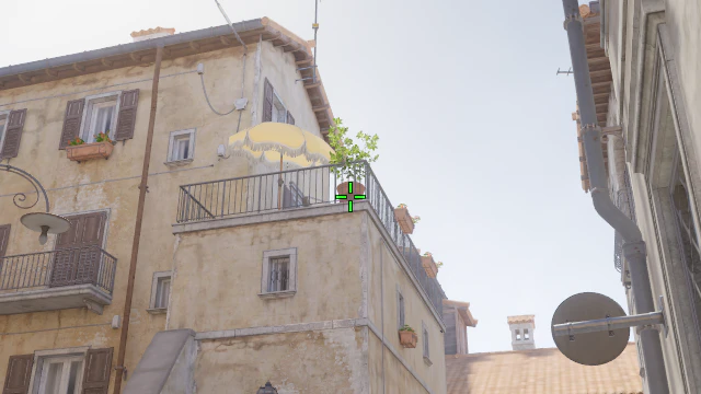 Where to aim before releasing the throw
