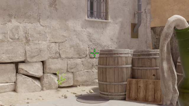 Where to aim before releasing the throw