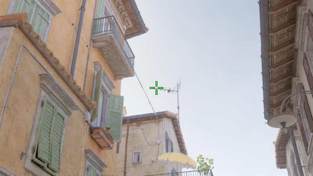 Where to aim before releasing the throw