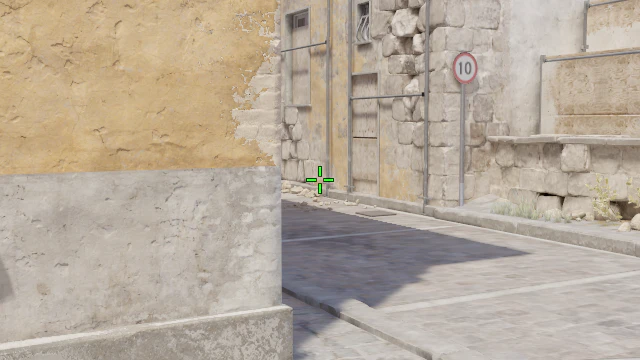 Where to aim before releasing the throw