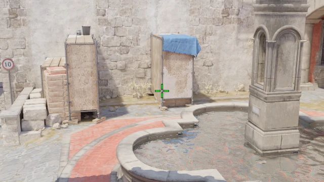 Where to aim before releasing the throw