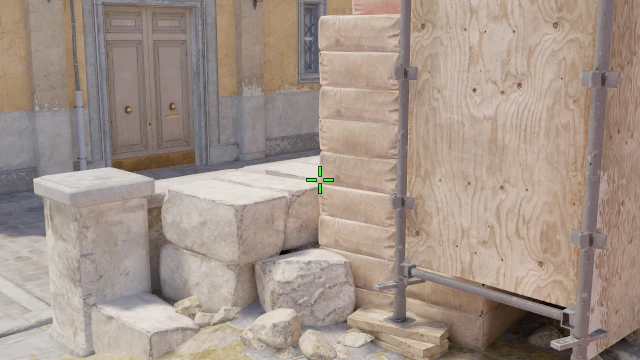 Where to aim before releasing the throw
