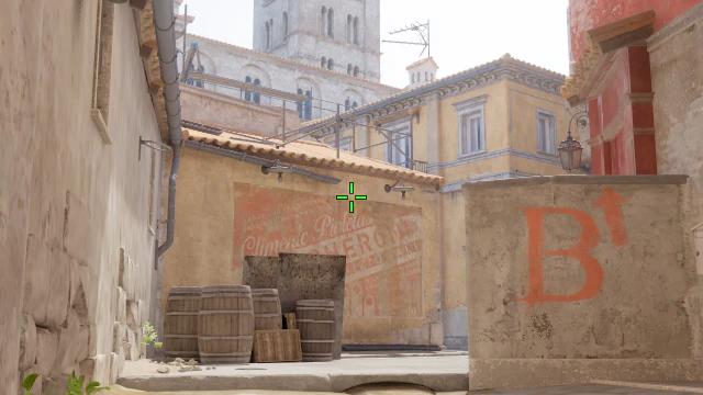 Where to aim before releasing the throw