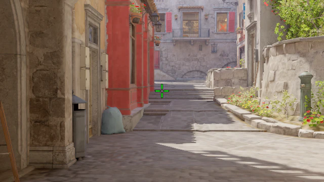 Where to aim before releasing the throw