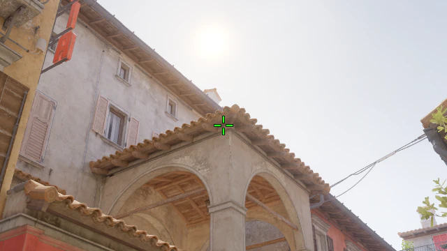 Where to aim before releasing the throw