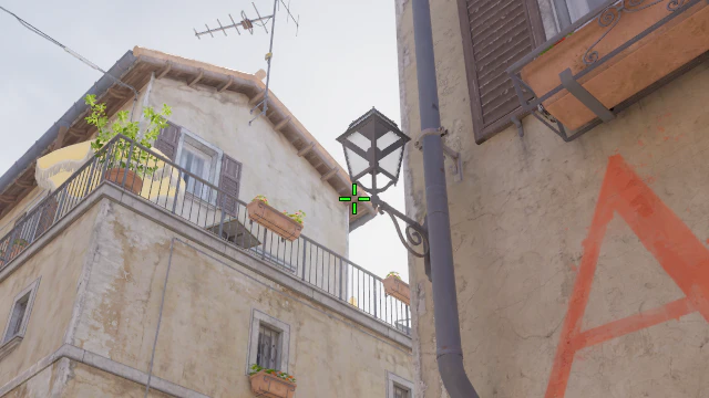 Where to aim before releasing the throw