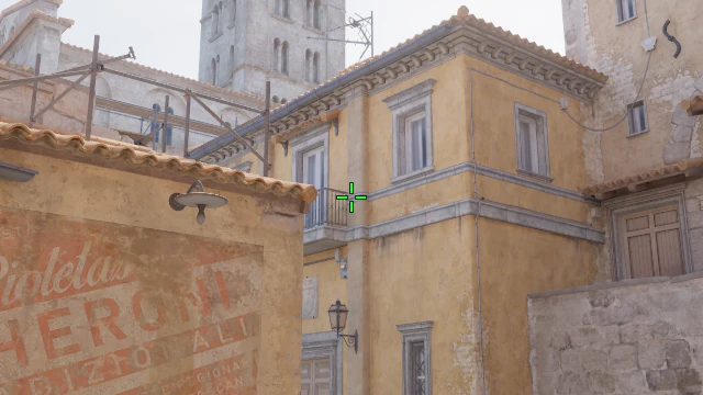 Where to aim before releasing the throw