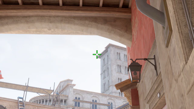 Where to aim before releasing the throw