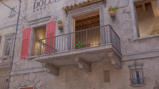 Where to aim before releasing the throw
