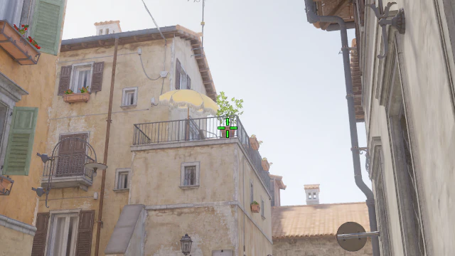 Where to aim before releasing the throw