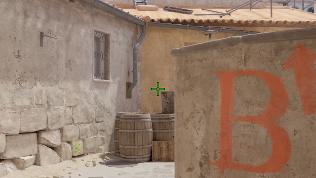 Where to aim before releasing the throw