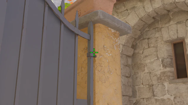 Where to aim before releasing the throw