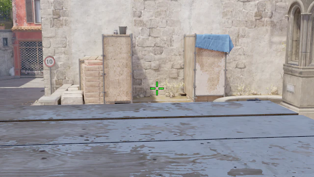 Where to aim before releasing the throw