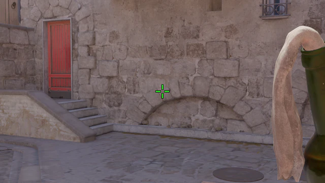 Where to aim before releasing the throw