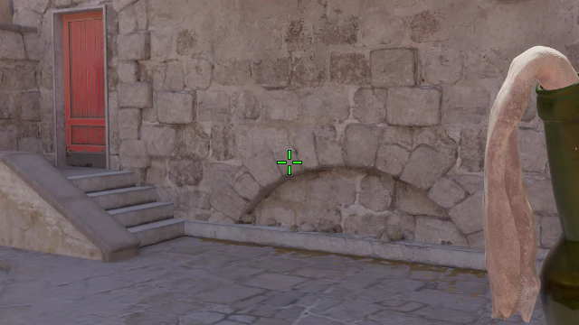 Where to aim before releasing the throw
