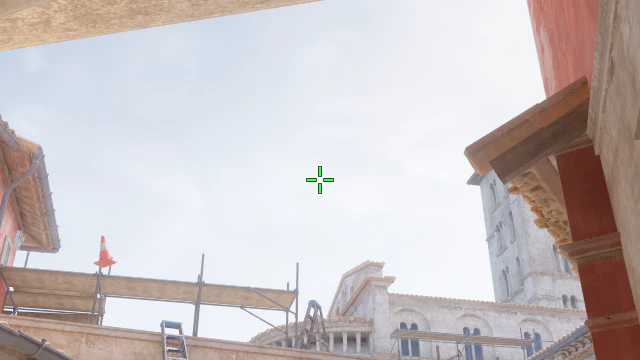 Where to aim before releasing the throw