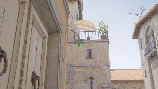 Where to aim before releasing the throw