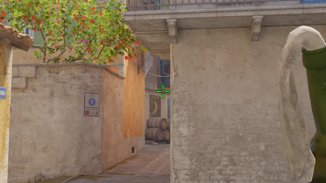 Where to aim before releasing the throw