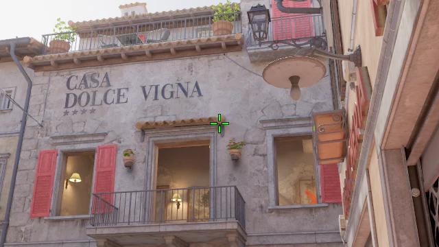 Where to aim before releasing the throw