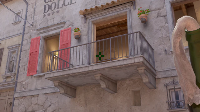 Where to aim before releasing the throw