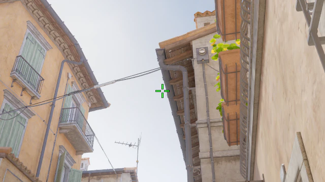 Where to aim before releasing the throw