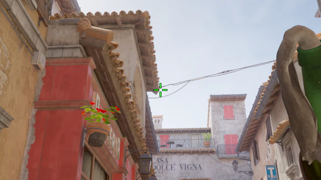 Where to aim before releasing the throw