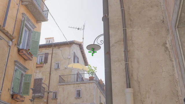 Where to aim before releasing the throw