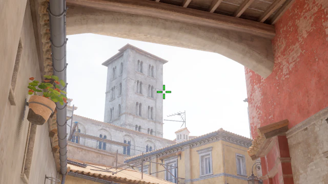 Where to aim before releasing the throw