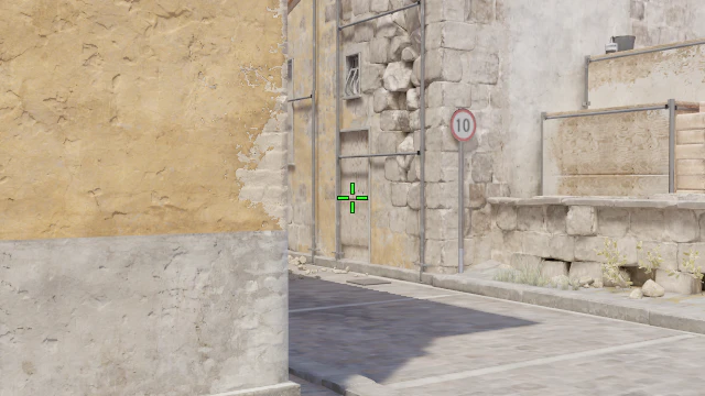 Where to aim before releasing the throw