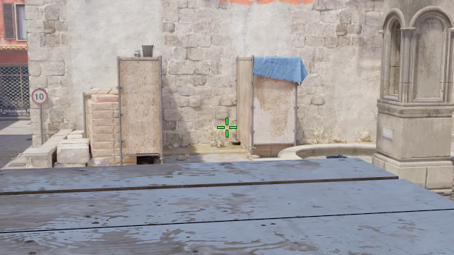 Where to aim before releasing the throw