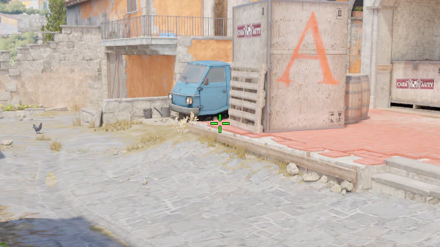 Where to aim before releasing the throw