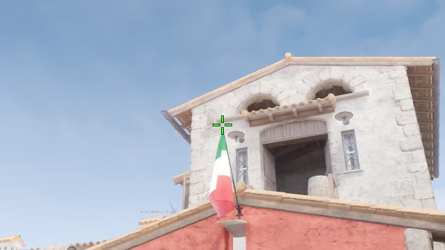 Where to aim before releasing the throw