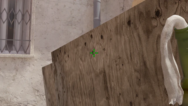Where to aim before releasing the throw