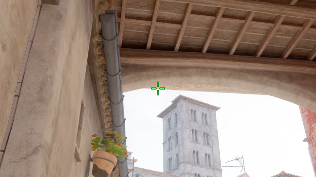 Where to aim before releasing the throw